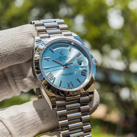 rolex day date 2 ice blue|rolex platinum day date price.